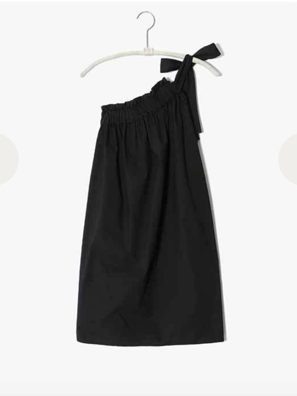 Xírena Saskia One Shoulder Tie Black Cotton Mini Dress L NWT - Picture 4 of 14